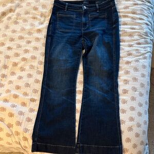 J. Jill Dark Indigo High Rise Flare Jeans